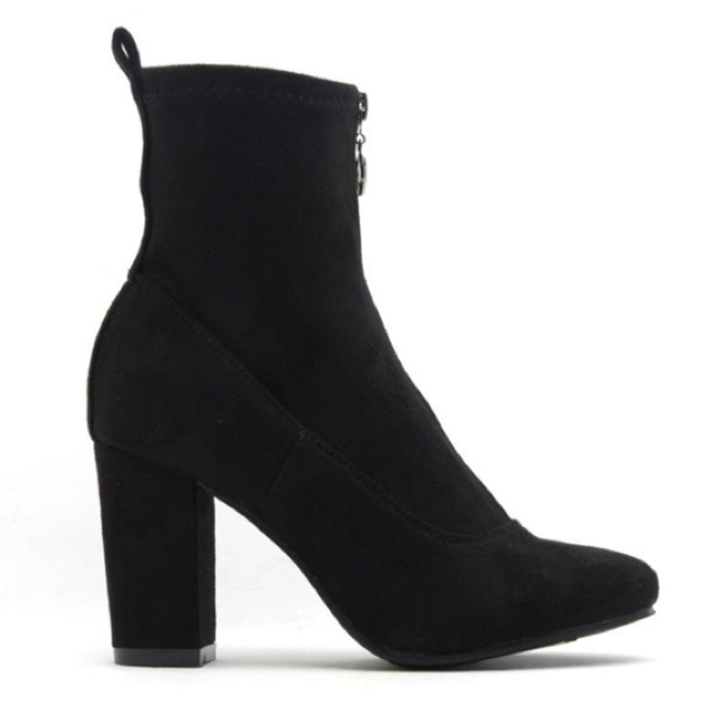 🆕 Qupid Black Zipper Bootie - Picture 3 of 8